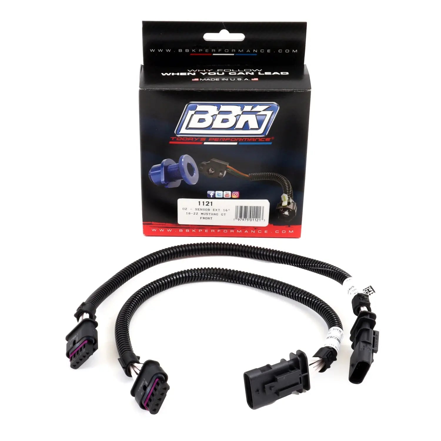 BBK Ford Mustang GT Front Or Rear O2 Sensor Extensions 16 Inch 18-24