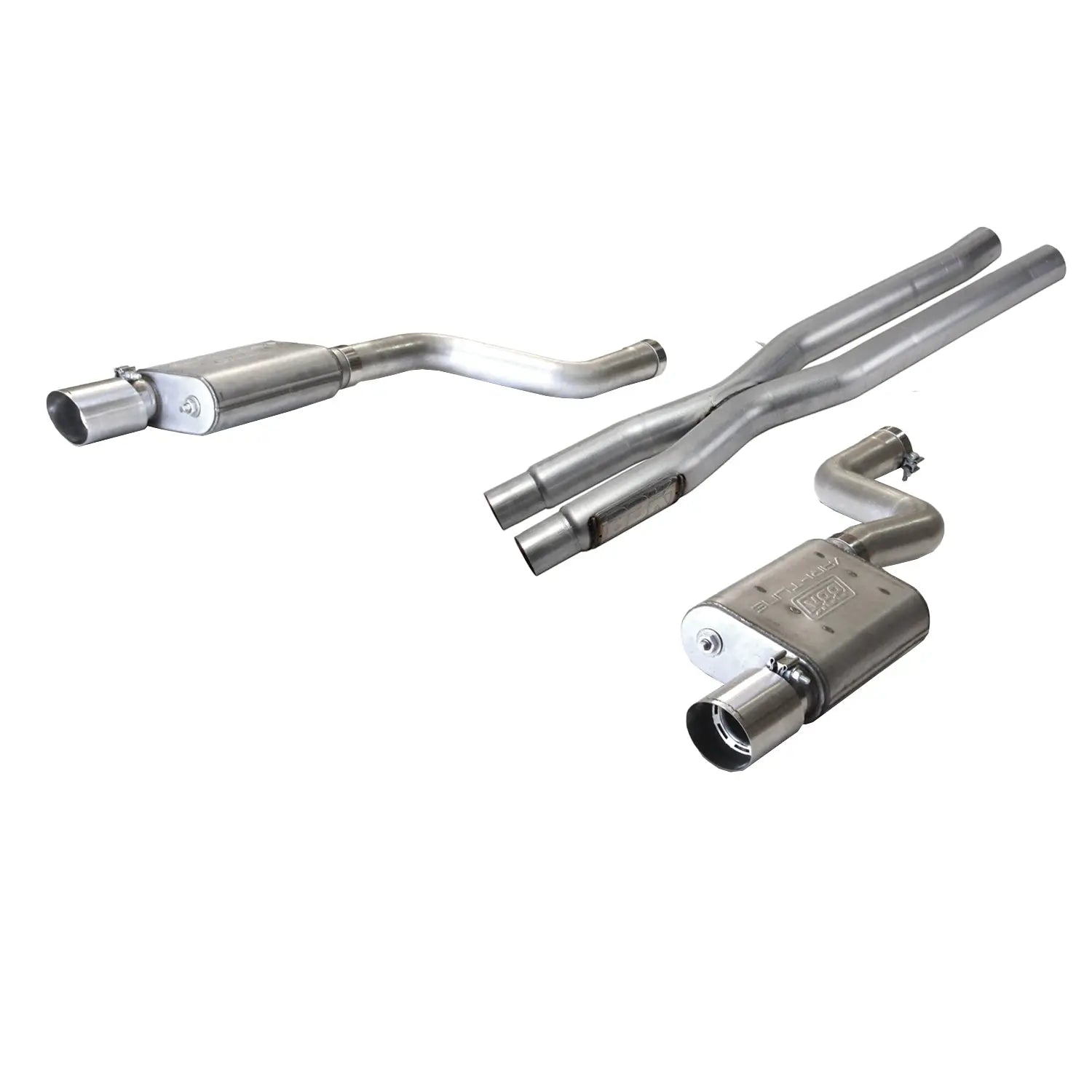 BBK Ford Mustang GT Varitune Complete Cat Back Exhaust Kit With Resonator Delete Pipe 15-17