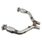 BBK Ford Mustang V6 High Flow Catted Short Mid H-Pipe For Long Tubes 15-17
