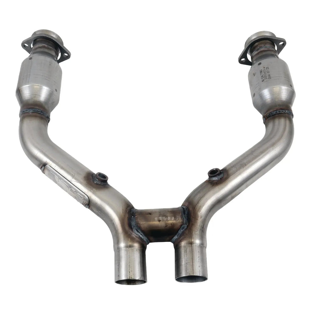 BBK Ford Mustang V6 High Flow Catted Short Mid H-Pipe For Long Tubes 15-17