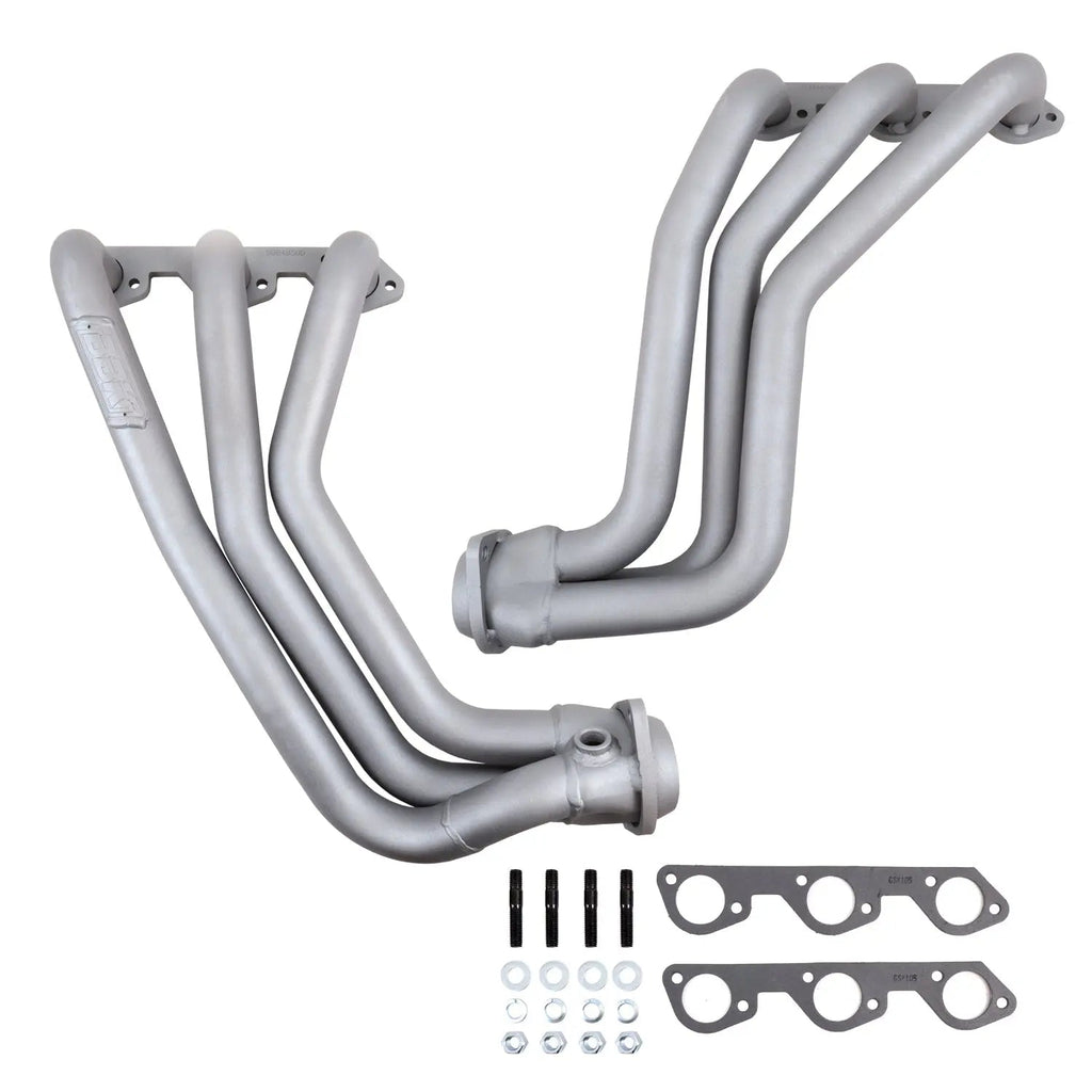 BBK Jeep Wrangler 3.8 1-5/8 Long Tube Exhaust Headers With High Flow Cats Titanium Ceramic 07-11