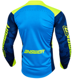 Answer LE Elite Camo Jersey Cyan/Hyper Acid/Black - XS