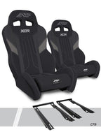PRP Polaris RZR PRO XP XCR Suspension Seats Kit (Pair) - Black & Gray