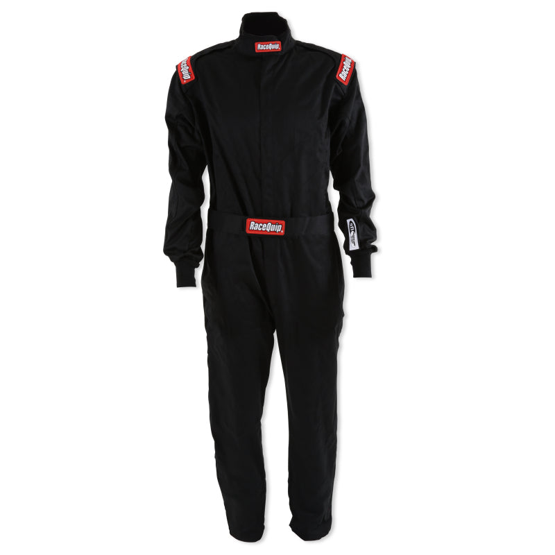 RaceQuip Black Chevron-1 Suit - SFI-1 XL