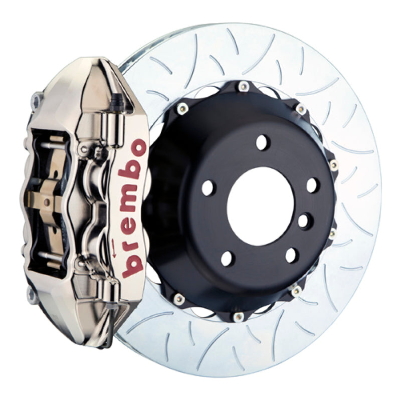 Brembo 03-08 SL55 AMG(Excl Black Series) Rr GTR BBK 4Pist Billet 380x28 2pc Rotor Slot Type3-Nickel