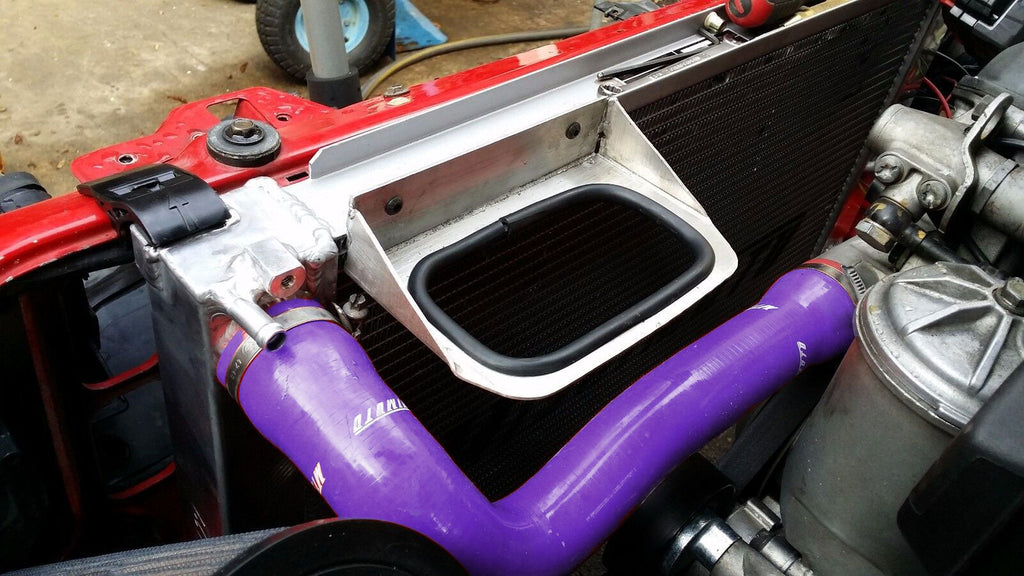 Aluminum BMW E36 Coolant Reservoir Mount Bracket M3 325i 328is 325is Fan Delete - Bull Boost Performance