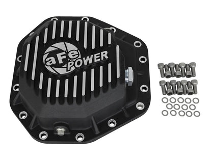 aFe Power Pro Ser Rear Diff Cover Black w/Mach Fins 2017 Ford Diesel Trucks V8-6.7L(td) Dana M275-14