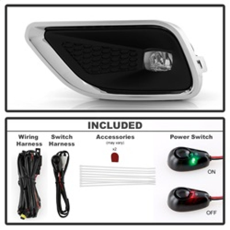Spyder 19-23 Jeep Cherokee OEM LED Fog Lights w/Switch - Clear (FL-JC19-LED-C)