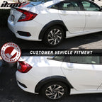 2016-2021 Honda Civic Unpainted Rear Fender Flares Wheel Cover ABS