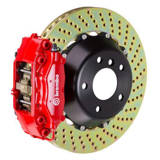 Brembo 12-16 991.1/991.1 (Excl. PCCB) Rear GT BBK 4 Piston Cast 345x28 2pc Rotor Drilled-Red