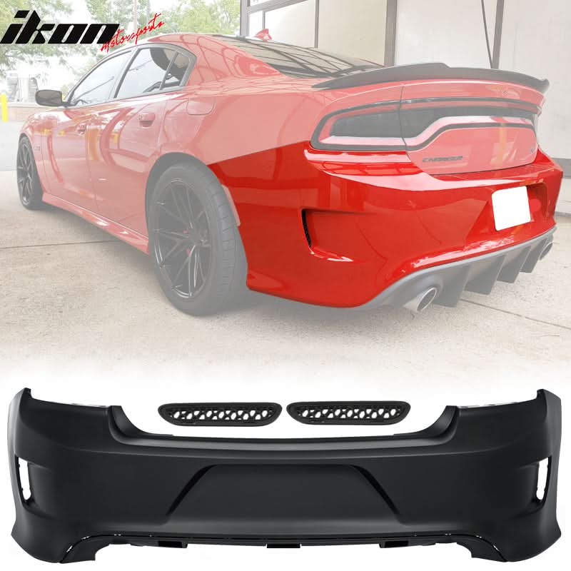2015-2023 Dodge Charger Rear Bumper Quad Exhaust Rear Lip Diffuser PP