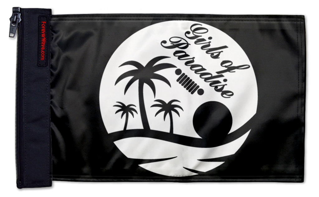Girls Of Paradise 12"x18" Forever Wave Flag for Jeep Wrangler JL 2-Door 2018-Present