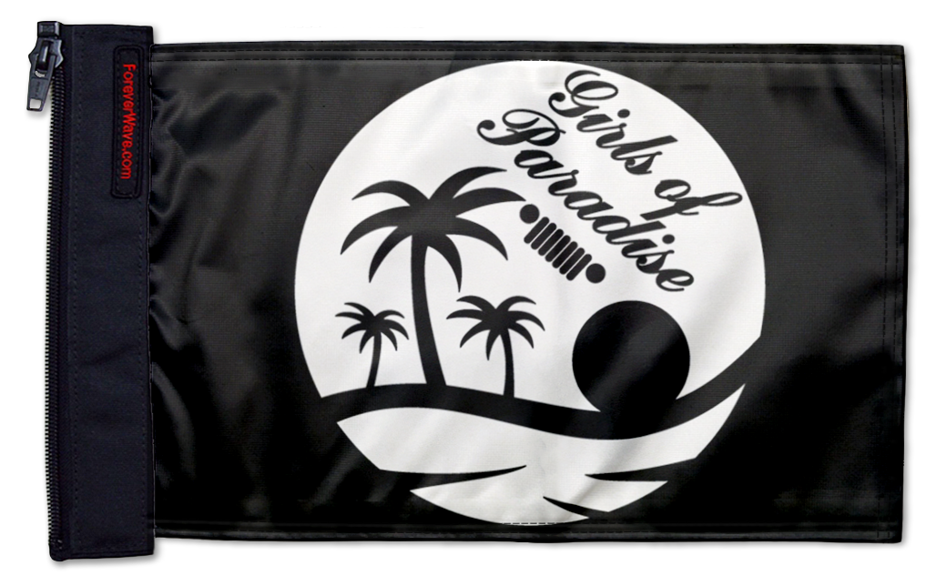 Girls Of Paradise 12"x18" Forever Wave Flag for Jeep Wrangler JL 2-Door 2018-Present