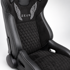 ZUES Collection Black Bull Boost Reclinable Adjustable Racing Bucket Seat