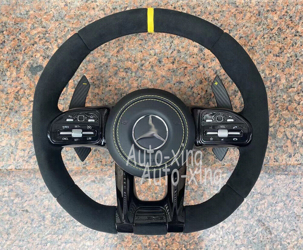 Mercedes-Benz 2020+ AMG Performance Style Customizable Steering Wheel (Fits 2010+ All Models) - Bull Boost Performance