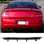 2006-2010 Dodge Charger 4 Fin Unpainted Black Rear Bumper Diffuser PU