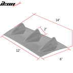 Universal 14"x6" 3 Fins Carbon Fiber Print Rear Bumper Diffuser ABS
