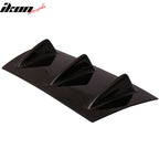 Universal 14"x6" 3 Fins Gloss Black Rear Bumper Diffuser ABS