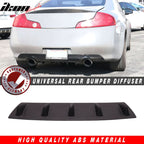 23" x 6" Universal Rear Bumper Diffuser Lip 5 Shark Fins Under