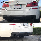 Universal V5 Style Rear Diffuser Shark Fin Kit Unpainted Black ABS