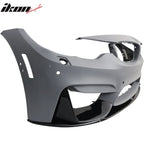 2015-2020 BMW F80 M3 F82 M4 P Style Black Front Bumper Lip 3PC PP