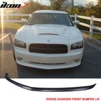 2006-2010 Dodge Charger OE Style Unpainted Front Bumper Lip + Grill PU