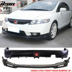 2009-2011 Honda Civic Mugen Front Rear Lip PU PP 3RD LED Brake Lamp
