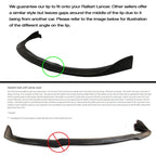 2009-2015 Mitsubishi Lancer CS Unpainted Black Front Bumper Lip PU
