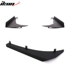Universal 16"x 6.5"x13" Ikon Style Front Bumper Canards Aluminum