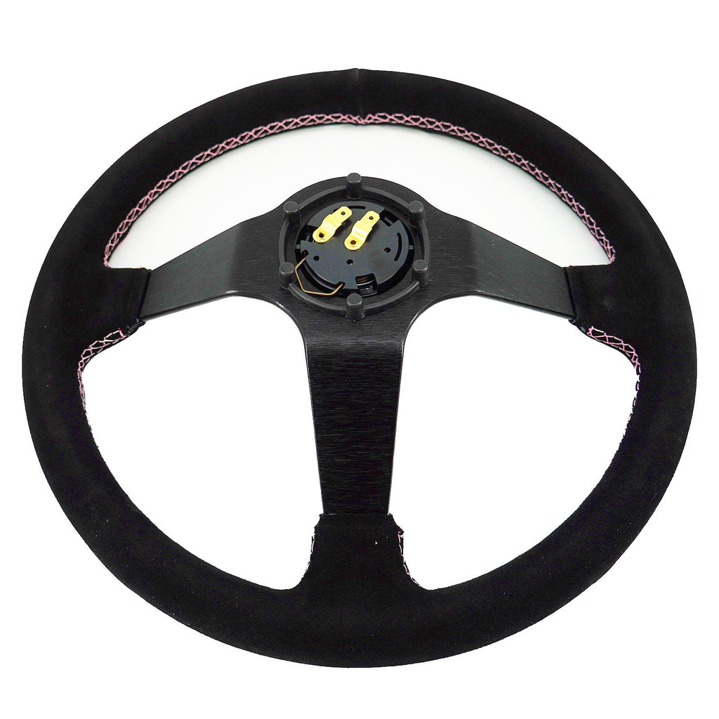 Bliss 350mm Steering Wheel + Short Hub Adapter Kit For Mazda Miata RX-7 RX-8 MX-3 MX-6 - Bull Boost Performance