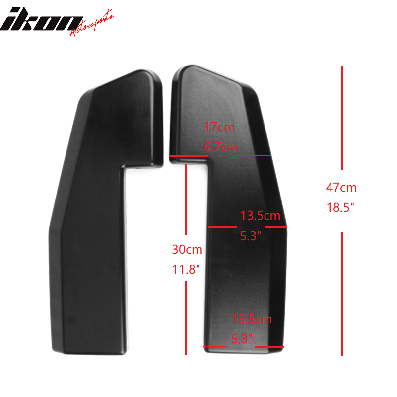 2015-2017 Ford Mustang V1 Style 2PCS Rear Bumper Lip Splitter Guard PP