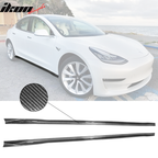 2017-2024 Tesla 3 IKON Style Side Skirts Extension PP