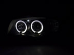 BMW 1-series E81 E82 E87 E88 Black Angel Eyes Headlight Set (2004-2011)