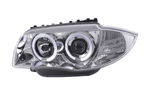 BMW 1-series E81 E82 E87 E88 Chrome Angel Eyes Headlight Set (2004 to 2011)