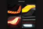 BMW 3-Series 6th Gen F30 F35 F80 GTS Style -Red or Smoked- OLED Dynamic Tail Lights (2012-2019)