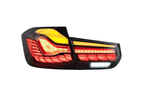 BMW 3-Series 6th Gen F30 F35 F80 GTS Style -Red or Smoked- OLED Dynamic Tail Lights (2012-2019)