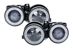 BMW 3-series E30 2/4 door. Black Angel Eyes Headlight Set (1987-1991)