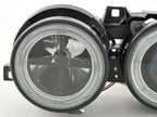 BMW 3-series E30 2/4 door. Black Angel Eyes Headlight Set (1987-1991)