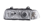 BMW 3-series E36 Coupe/Convertible Chrome Xenon Angel Eyes Headlights (1992-1998)
