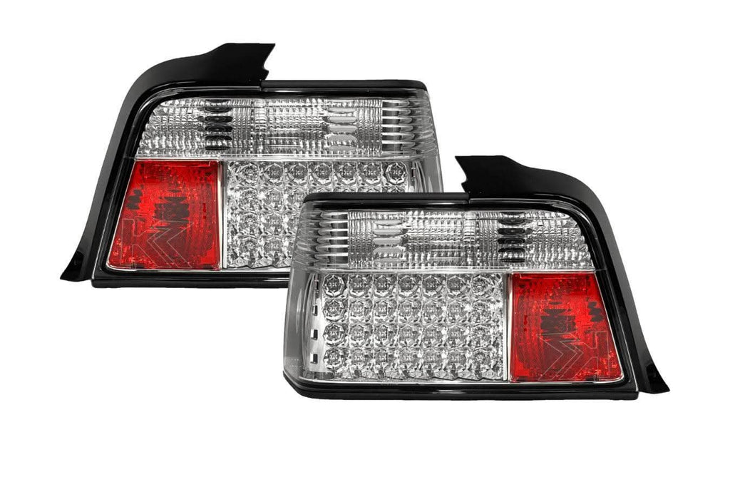 BMW 3-series E36 Sedan Chrome Clear LED Taillights Set (1991-1998)