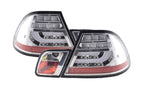 BMW 3-series E46 Coupe Chrome Clear LED LightBar Taillights Set (1999-2003)