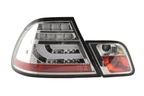 BMW 3-Series E46 Coupe Chrome Clear LED LightBar Taillights Set- Facelift (2003-2007)