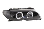 BMW 3-series E46 Coupe/Convertible Black Xenon Angel Eyes Headlights (2003-2005)