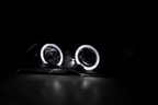BMW 3-series E46 Coupe/Convertible Black Xenon Angel Eyes Headlights (2003-2005)