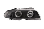 BMW 3-series E46 Sedan/Touring Black Angel Eyes Headlight Set (1998-2001)
