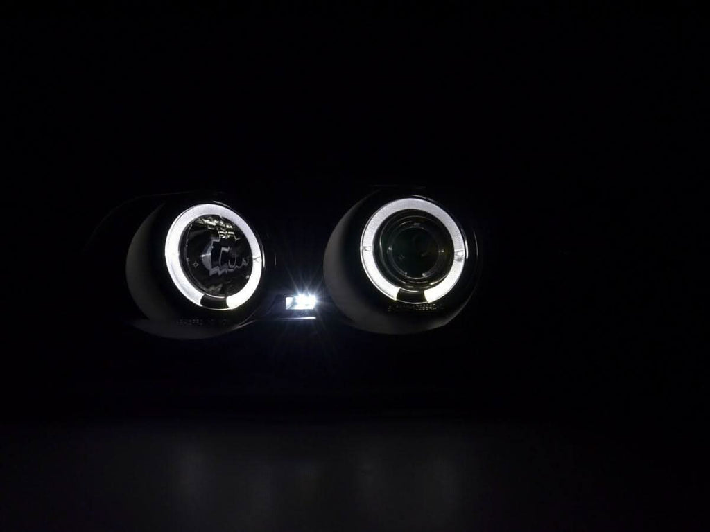 BMW 3-series E46 Sedan/Touring Black Angel Eyes Headlight Set (1998-2001)