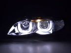 BMW 3-series E46 Sedan/Touring Chrome U Eye Headlights (2002-2005)