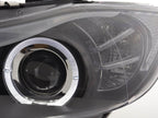 BMW 3-series E90 E91 Black Angel Eyes LED Headlight Set (2005-2012)