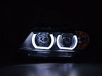 BMW 3 Series E90 /E91 Black LED U BAR Headlights (2005 - 2012)