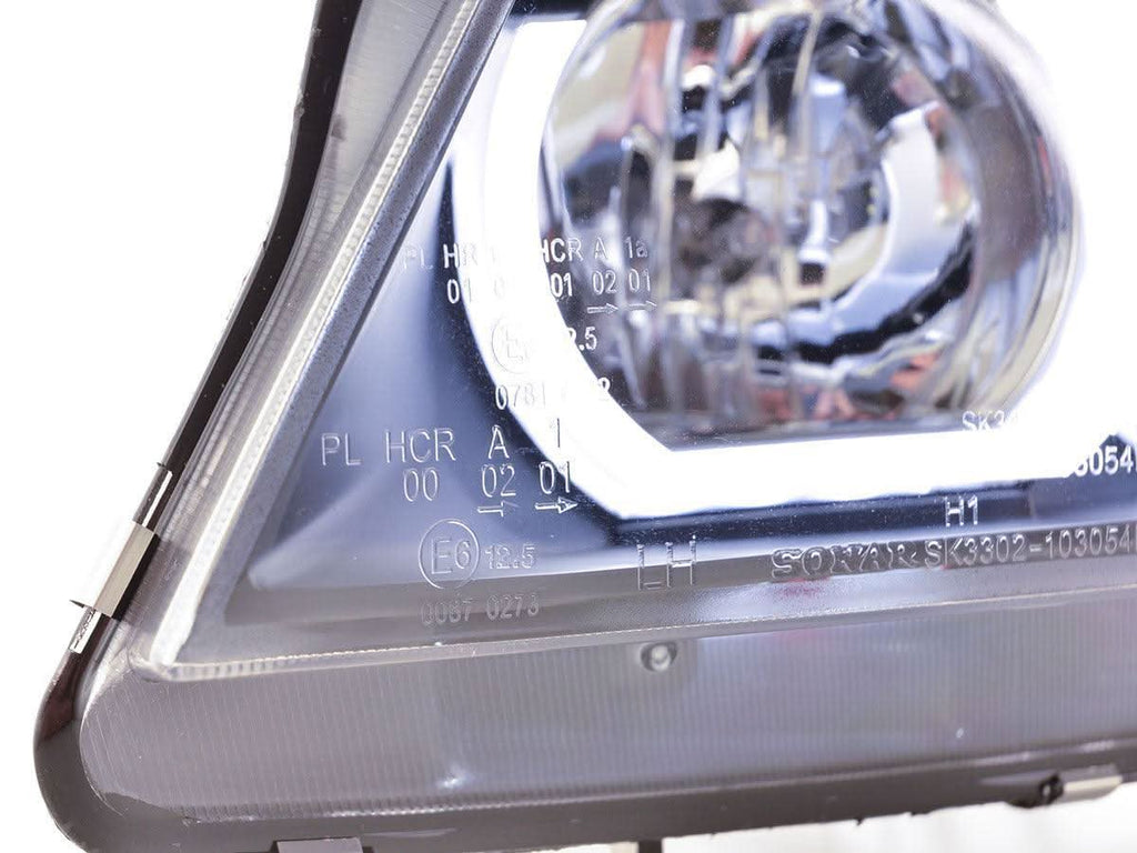 BMW 3-series E90 E91 Black U LED Headlights (2005-2012)